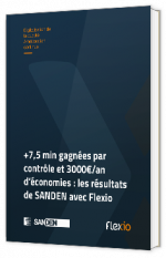 Livre blanc - "Cas client : +7,5 min gagnées par contrôle et 3000€/an d’économies : les résultats de SANDEN avec Flexio" - Flexio